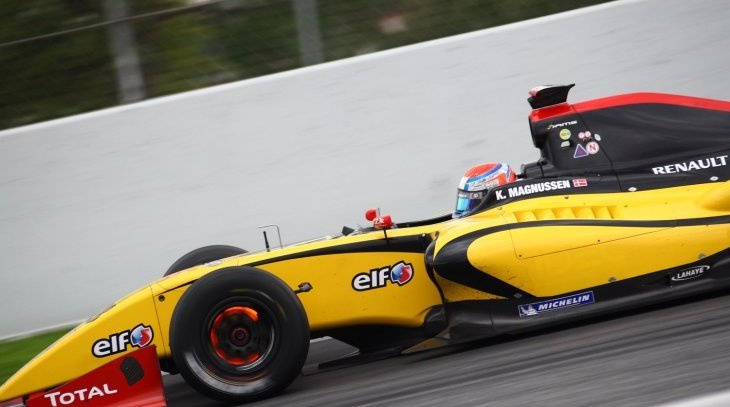 Kevin Magnussen på vej til banerekorden på Circuit de Catalunya
(Foto: Renault Sport Media)